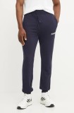 Napapijri pantaloni de trening din bumbac M-Gori bărbați, culoarea albastru marin, cu imprimeu, NP0A4IDS1761