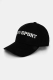 PLEIN SPORT șapcă de baseball din bumbac culoarea negru, cu imprimeu, SADA UAC0502 STE003N
