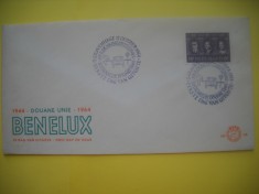 HOPCT PLIC S FDC NR 858 VAMA UNICA BENELUX 1944-1964 OLANDA -NECIRCULAT