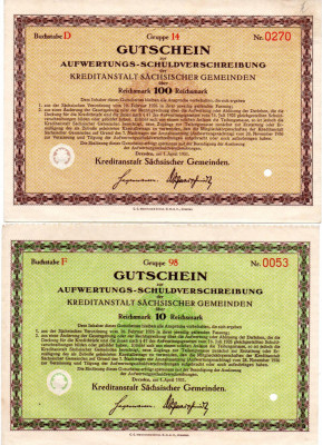 GERMANIA 1931 Voucher pentru creditare, Dresda foto