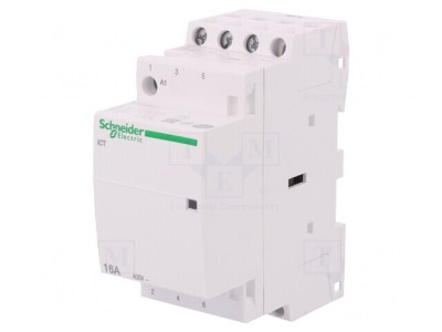 Contactor 3-poli 16A 230-240VAC NO IP20 foto