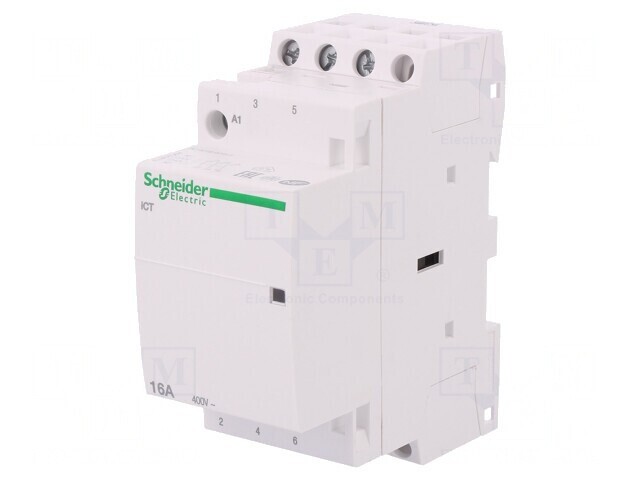 Contactor 3-poli 16A 230-240VAC NO IP20
