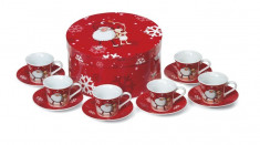 Cani espresso set 12 bucati - rosu foto