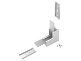 Conector 90&deg; Alb Aluminiu Policabonat LINEA20