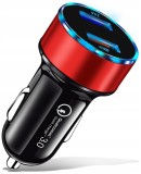 Alu 3.1A Qc 3.0 &Icirc;ncărcător Auto Rapid Alu 3.1A Qc 3.0