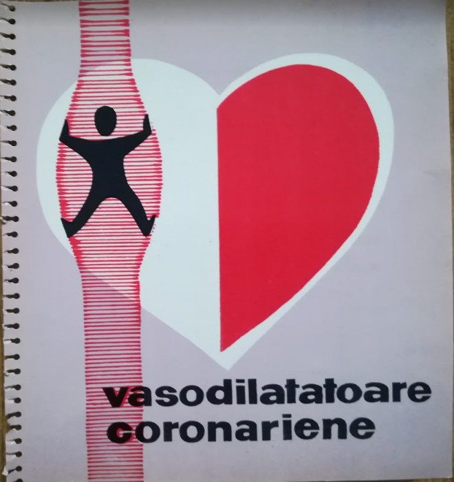 1964 Reclamă medicală farmaceutică VASODIALATATOARE CORONARIENE comunism 16x15