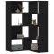 Gossi biblioteca 4 niveluri, negru, 85x85x140 cm, lemn prelucrat