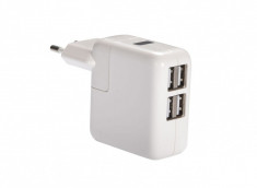 Adaptor incarcator USB MRG la priza 4 porturi DC 2.1A C289 foto