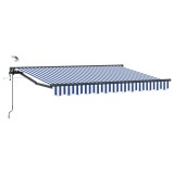 vidaXL Cort electric retractabil Albastru și Alb 3 x 2,5 m 3421541