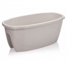 Jardiniera flori pentru balustrada balcon, 58x29x24cm, 15,5 l, alba, MN0150242, Serinova foto