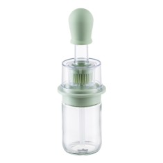 Distribuitor ulei AAB068, cu pensula, plastic + silicon, transparent, 180 ml
