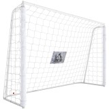 HOMCOM Poartă de Fotbal pentru Adulți și Copii de Grădină cu Țintă Centrală și St&acirc;lpi, 186x62x123 cm, Alb | Aosom Romania