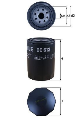 MAHLE OC 613 Filtru ulei