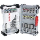 Bosch Extra Hard + HSS - Set accesorii insurubare si burghie metal 35 bucati