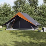 vidaXL Cort de familie A-Frame pentru 7 persoane, gri și portocaliu, impermeabil.
