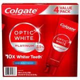Set 4 paste de dinți Colgate Optic White Platinum High Impact White, albire intensivă, 4 x 116 g