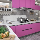 vidaXL Folie mobilier autoadezivă, violet extralucios, 500x90 cm, PVC