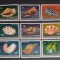 Papua Noua Guinee 1968 fauna marina melci, midii , calamari serie 15v nestampilata