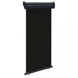 Copertină laterală de balcon, negru, 100 x 250 cm