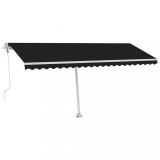 Cumpara ieftin Copertina automata cu senzor vant &amp; LED, antracit, 500x300 cm