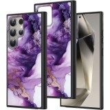 Hus&Auml; pentru samsung galaxy s25 ultra, marble lc, protec&Egrave;ie camer&Auml;, anti&Egrave;oc, design slim, alb - mov