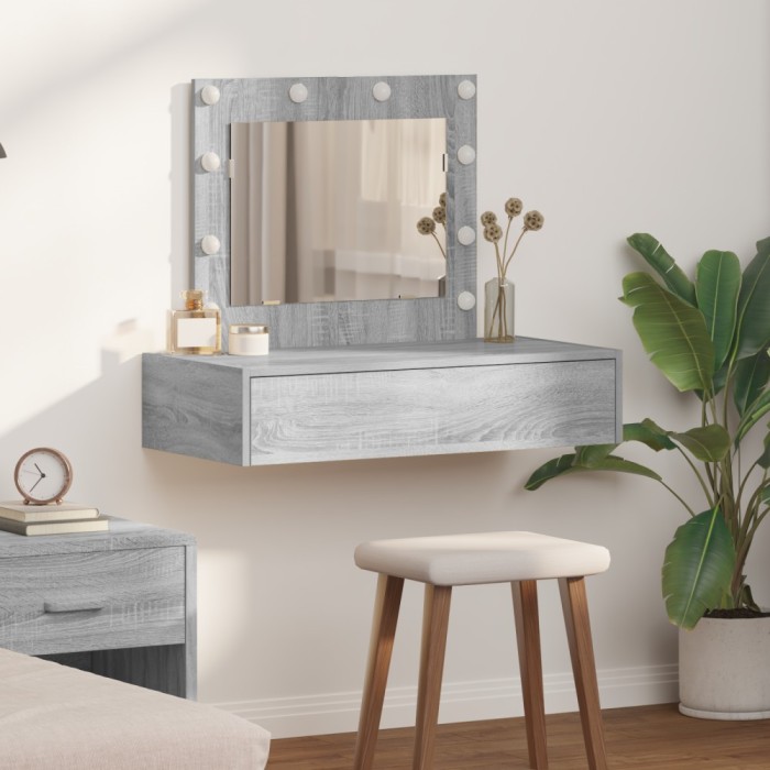 vidaXL Masă de Machiaj cu sertar Gri 83 x 40 x 70 cm Lemn compozit