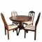 Set Masa RH7066T + 4 Scaune 559C,101x101x78 cm, Dirty Oak