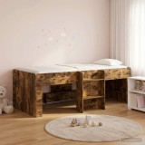 Cumpara ieftin Cadru de Pat Inalt pentru Copii Stejar fumuriu 80 x 200 cm