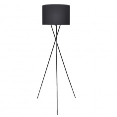 Lampa de podea cu suport, negru, 139 cm foto