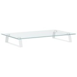 Cumpara ieftin Suport de monitor, alb, 60x35x8 cm, sticla securizata si metal