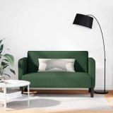 VidaXL Canapea lovesea verde &icirc;nchis 109 cm țesătură velur 4100527
