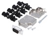 MH CONNECTORS Conector D-Sub 9 Pini TATA 45 grade, Montaj Cablu Lipire