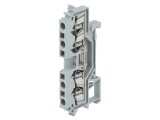 Conector Șine 2.5mm&sup2; 4 Borne Gri 800V, Wago