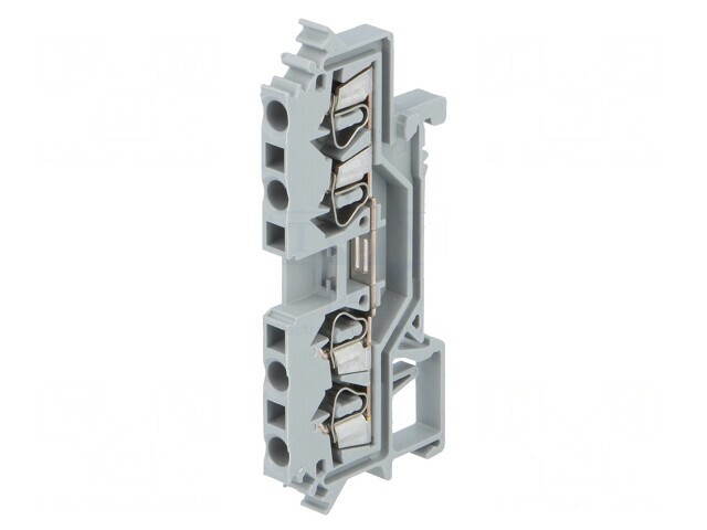 Conector Șine 2.5mm&sup2; 4 Borne Gri 800V