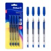 Set Pixuri Pelikan, Ballpen, Grip Ergonomic, Albastru, 4 Bucăți
