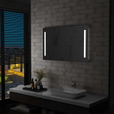 Oglinda cu LED pentru perete de baie, 100 x 60 cm GartenMobel Dekor, vidaXL