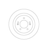 Set discuri frana spate TRW, Hyundai I40 (Vf), 03.12-, I40 Cw (Vf), 07.11-, spate; puntea spate; Sistem de franare : 16&amp;quot;