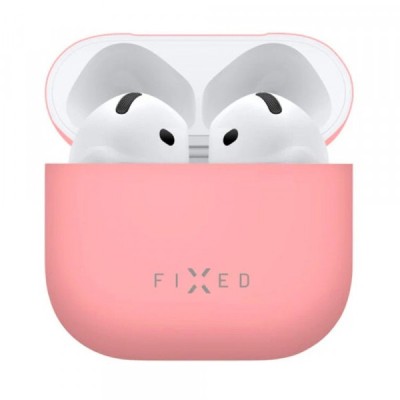 Husa Fixed Silky pentru Apple AirPods 4, Roz foto