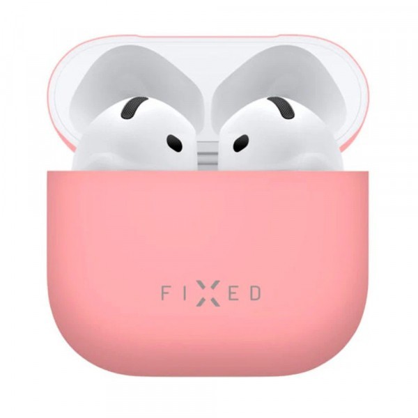 Husa Fixed Silky pentru Apple AirPods 4, Roz