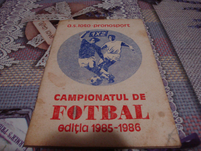 Program Loto Pronosport Campionatul de fotbal editia 1985- 1986