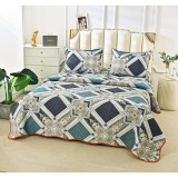 Cumpara ieftin Set Cuvertura de Pat din Bumbac, 3 Piese cu Model - PIT195