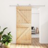 Ușă glisantă cu set de feronerie 80x210 cm, lemn masiv de pin