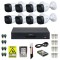 Kit supraveghere complet Dahua 8 camere Starlight 5MP IR 30m Lentila 2.8mm, DVR 8 canale 5MP WizSense, HDD 1TB, Accesorii montaj + Autocolant Rovsion