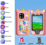 Telefon inteligent de jucarie cu ecran tactil pentru copii, muzica, camera, jocuri si functii educationale, 3-12 ani