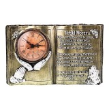 Cumpara ieftin Ceas de masa, In forma de carte cu citat religios, Tatal Nostru, 24 cm, 1695H-1