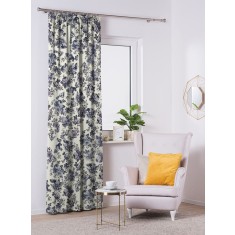 Draperie blackout model floral cu rejansa din bumbac tip fagure, Madison, 150x225 cm, densitate 700 g/ml, Belarina Amethyst, 1 buc