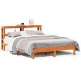 Cumpara ieftin Cadru de pat fara saltea, maro ceruit 150x200 cm lemn masiv pin