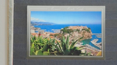 MONACO - LE ROCHER, MONTE CARLO - CIRCULATA, TIMBRATA, STAMPILA ANIVERSARA ( foto