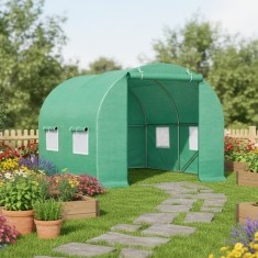 Solar de gradina, dimensiune 200x200x200cm, folie verde PE cu plasa 140g/mp UV,