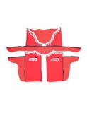 Set 8 Perdele Decor Cabina Camion, Universale, Velur, Rosu